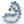 Blue & White Porcelain, Round 20mm, Auspicious Bats Design, Sold Individually