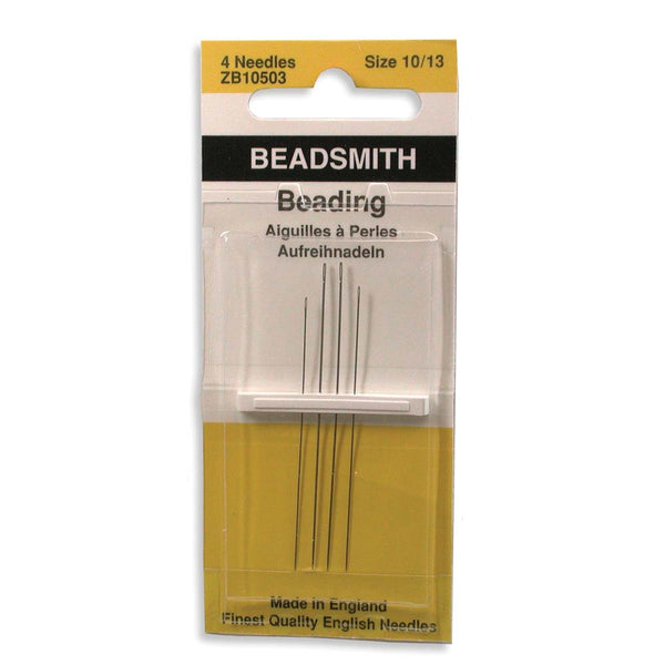 Needles, Beading Size 10 &13, Set of 4