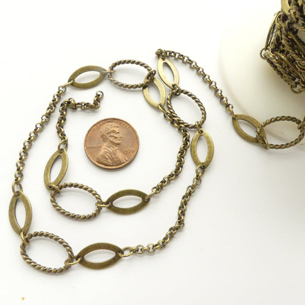 Chain, Antique Brass Specialty Chain,