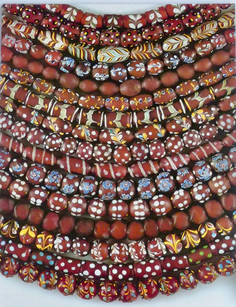 White Hearts, Feather and Eye Beads from the West African Trade, by John & Ruth Picard