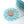 Chain, Rosary, Silver with Aqua Faceted 3mm Crystal Beads, Sold by the Foot