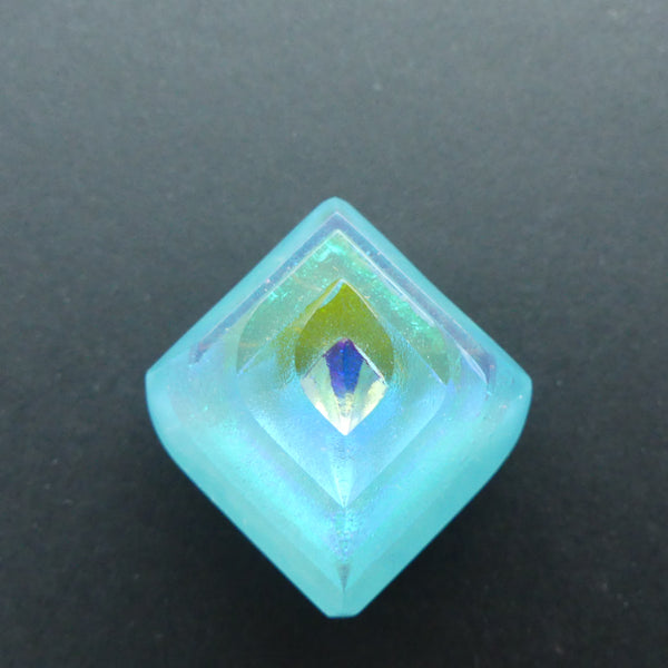 Bruce St.John Maher Dichroic Optic Bead with Clear Base, 25x25mm