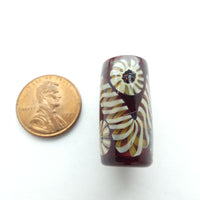 Don Jay Schneider Medium Cylinder Bead, Brown, 27x14mm