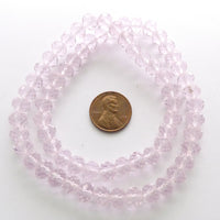 Faceted Glass "Dragon Crystal" 8x10mm, Light Rosy Pink