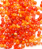 Seed Beads, Size 6, Mix Big LA Orange