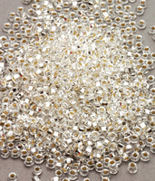 Seed Beads, Size 8, Crystal Silver-Lined