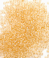 Seed Beads, Size 8, Light Amber Luster