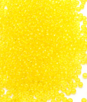 Seed Beads, Size 8, Translucent Yellow