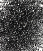 Seed Beads, Size 8, Black Diamond (Translucent Grey)