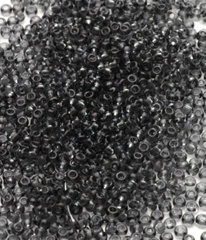 Seed Beads, Size 8, Black Diamond (Translucent Grey)
