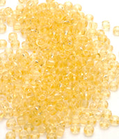 Seed Beads, Size 6, Translucent Yellow