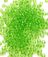 Seed Beads, Size 6, Translucent Olivine