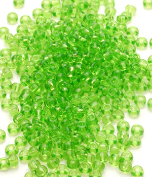 Seed Beads, Size 6, Translucent Olivine
