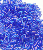 Bugle Beads, Size 2, Sapphire AB