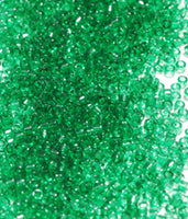 Seed Beads, Delicas, Transparent Light Green