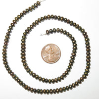 Pearls,  Bronze, Buttons Iris 3mm on 16-inch Strands