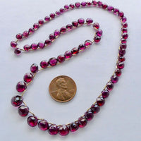 Garnet, Faceted Briolettes, Graduated Strand