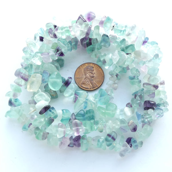 Fluorite Chips on 34-inch Strands