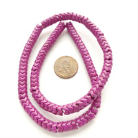 Magnesite, Dyed Fuchsia, Snake Beads, 6mm Diameter on 16-inch Strands