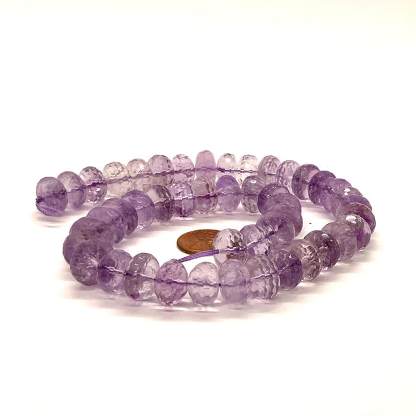 Faceted amethyst beads