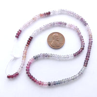 Spinel, Multi-color Faceted Rondelles, 3x4mm