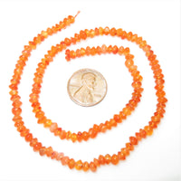Carnelian, Light Rondells 4mm