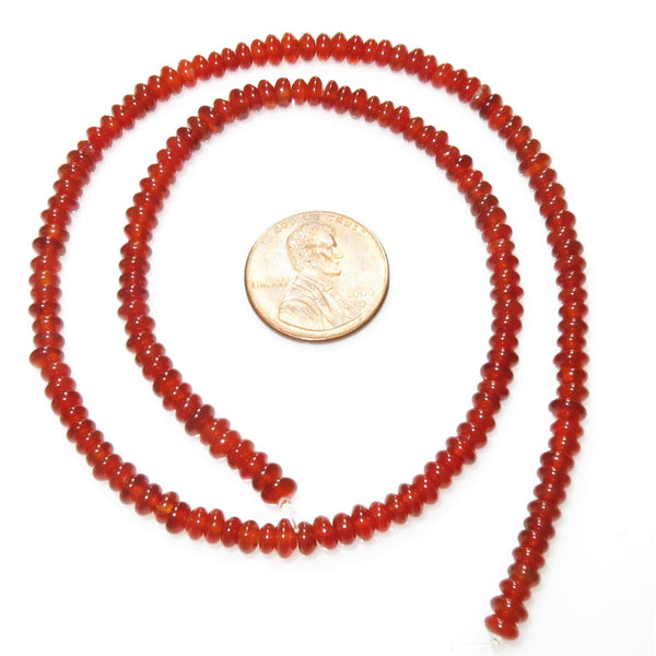 Carnelian Rondells 6mm