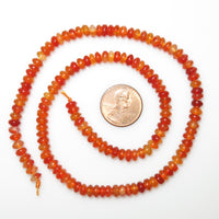 Carnelian Rondells 6mm
