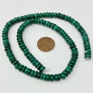 Malachite rondell beads Bead-Zone.com