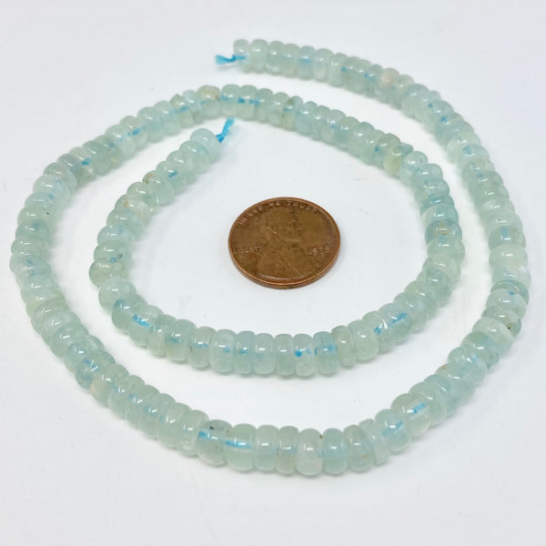 Aquamarine Rondells 6mm