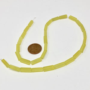 Olive Jade tube beads Bead-Zone.com
