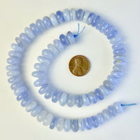 Blue Lace Agate Rondells 10mm