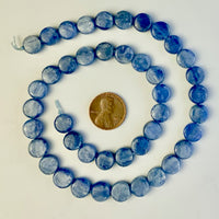 Kyanite blue coin shape beads Bead-Zone.com