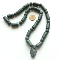 Jade, Guatemalan Greenstone Mixed Shapes 10mm Diameter with Pendant