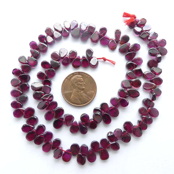 Garnet, Flat Briolettes, 4x6mm