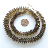 Smoky Quartz Graduated Faceted Rondelles