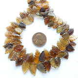 Brown Tourmaline Graduated Leaves