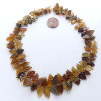 Brown Tourmaline Graduated Leaves