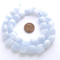 Aventurine, 12mm Puffy Squares on 16-inch Strand