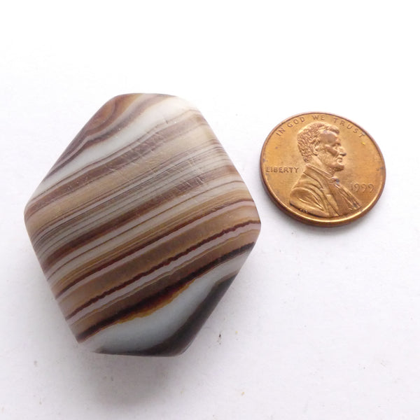 Banded Agate, Reproduction, Rhomboid, 35x30mm