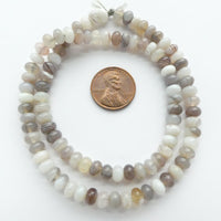 Botswana Agate, Rondelles, 6mm on 16-inch Strands