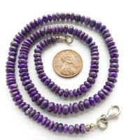 Sugilite, Rondelles 4x6mm on 16-inch Strand