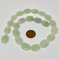 New Jade flat oval beads Bead-Zone.com