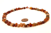 Natural carnelian nugget beads