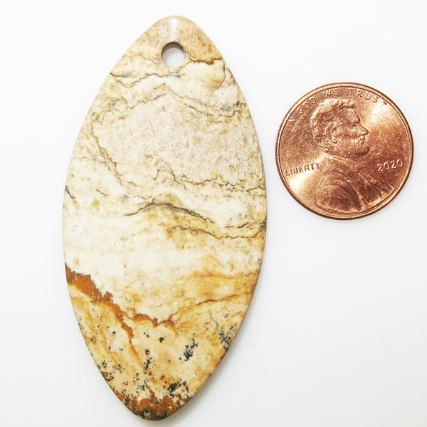 Picture Jasper Shield Pendant