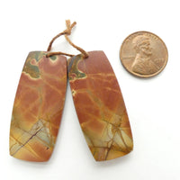 Red Creek Jasper, Matched Pair of Medium Pendants, 40mm Long