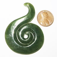 Jade Pendant, Maori Style, Nephrite