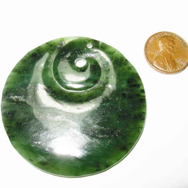 Jade Pendant, Spiral Pendant, Nephrite