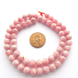 Rhodocrosite, 6mm Round on 16-inch Strand