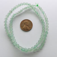 Aventurine, Green 4mm Round Beads on 16-inch Strands
